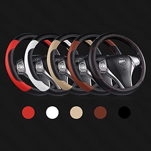 Leather Car Steering Wheel Cover, Universal Fit - Image 6
