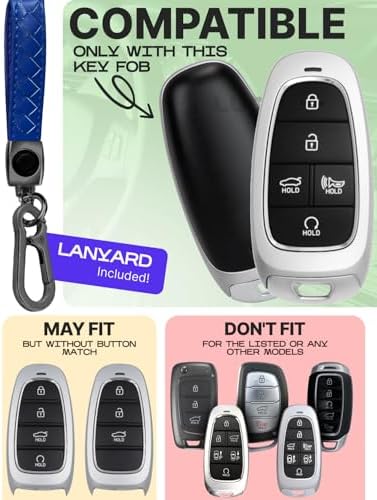 Lucrum Compatible with Hyundai Key Fob Cover & Keychain - Image 2