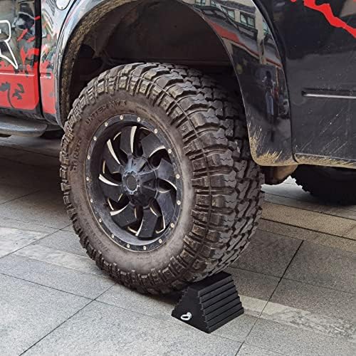 ROBLOCK 2 Pack Wheel Chocks Rubber Heavy Duty Black - Image 4