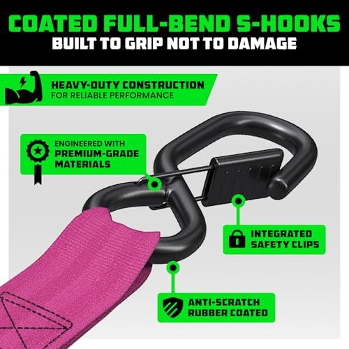 Rhino USA Retractable Ratchet Straps - 1in x 10ft - Image 4