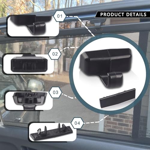 Rear Door Sun Shade Hook Clip - Image 4