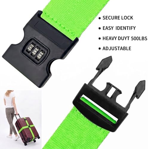 CLOLOP Luggage Strap 2 Pack, Heavy Duty Adjustable Suitcase Belt - Image 2