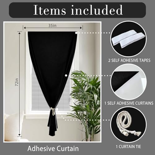 100% Blackout Self Adhesive Curtains Portable Blackout Curtain Simple and Easy - Image 6