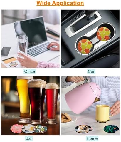 160Pcs Sublimation Car Coaster Blanks, 2.75" Round Coasters - Image 6