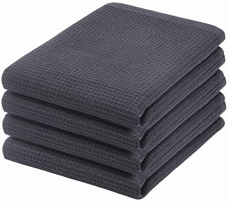 PurpleEssences Solid Kitchen Cloths, Dish Towel 15x25 Set of 4 by PurpleEssences