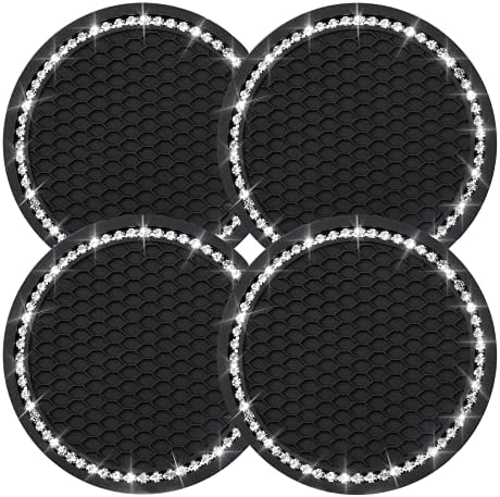 4PCS Bling Coasters, Crystal Car Cup Coaster, Rhinestone Universal Vehicle Anti by Yousheng