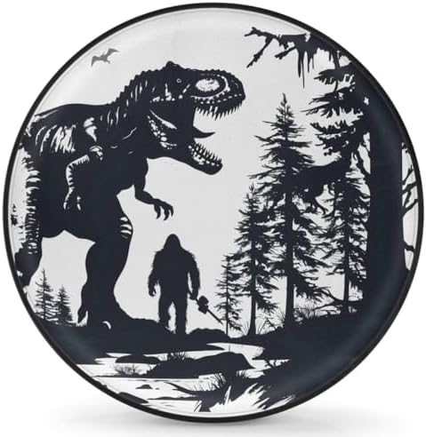 Rv Spare Tire Cover Wheel Bigfoot Dinosaur Mountain Tire Covers Wheel by FengQuGou