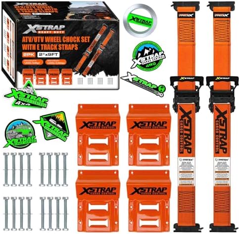 XSTRAP STANDARD Wheel Chock E-Track Tie Down Straps Kit by XSTRAPSTANDARD