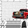 4' x 6' Cargo Net for Pickup Truck Bed Stretches to 6' x 12' Heavy Duty Roof by WSSROGY%C3%97LAMEA