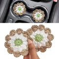 Cotton Car Coasters 2pc Car Cup Coasters Cute car Accessories by HandmadeByUruba