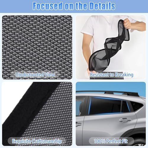 ZATOOTO Side Window Sunshades for Crosstrek 2024-2026 Breathable UV‑Block - Image 4