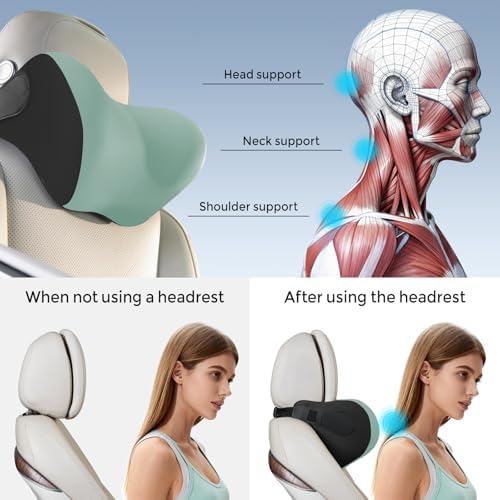 BEBAS Ergonomic Car Headrest Pillow, Memory Foam Neck Support - Image 6