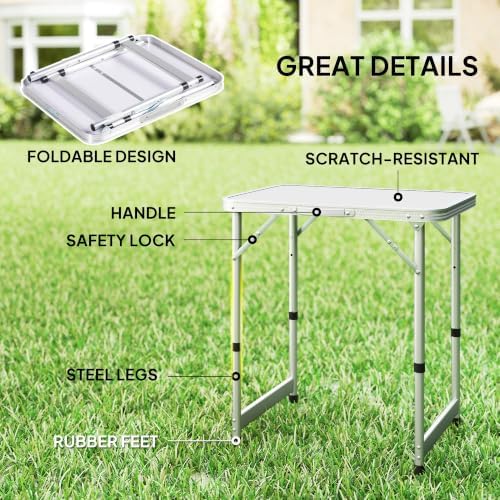 Outsunny 23" Folding Camping Table - Image 5