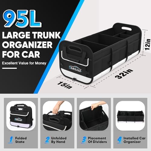 Simniam Large Car Trunk Organizer - - Image 2