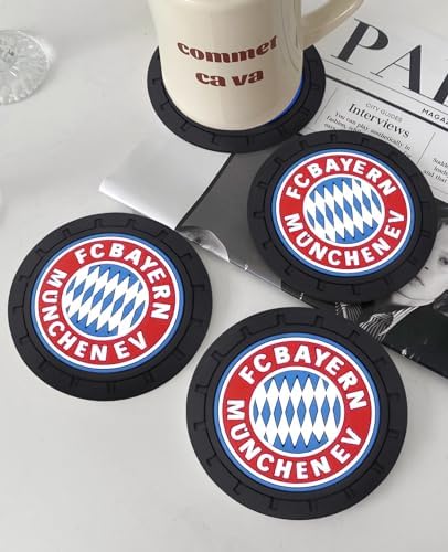 Cup Holder Insert Coaster for Bayern Munich UEFA Fans, Anti Slip Car Cup - Image 4