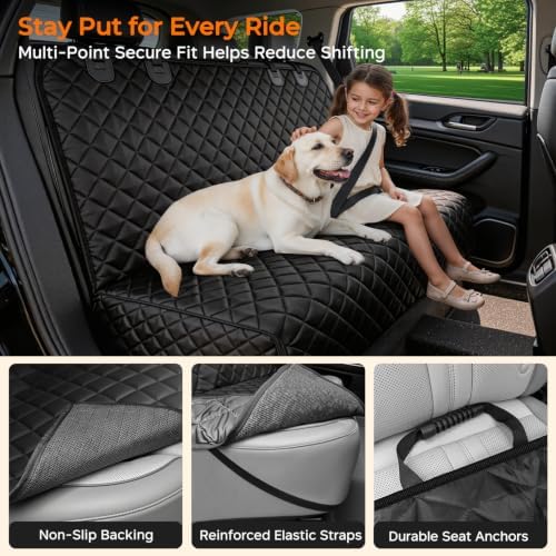 URPOWER Dog Car Seat Cover for Back Seat, Waterproof Car Seat Protector - Image 4