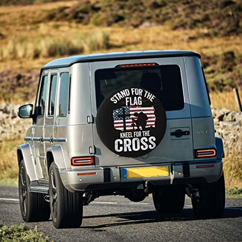 Tire Cover American Flag Potable Dirt Protector Wheel Spare Tire Covers - Image 6