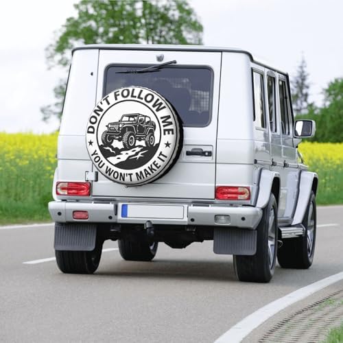 Don't Follow Me Spare Tire Cover SUV Trailer Truck RV 16 Inch - Image 7