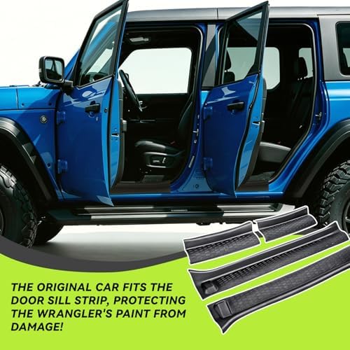 4PCS Door Sill Guards for Jeep Wrangler JL JLU 2018-2026 & Gladiator JT - Image 6