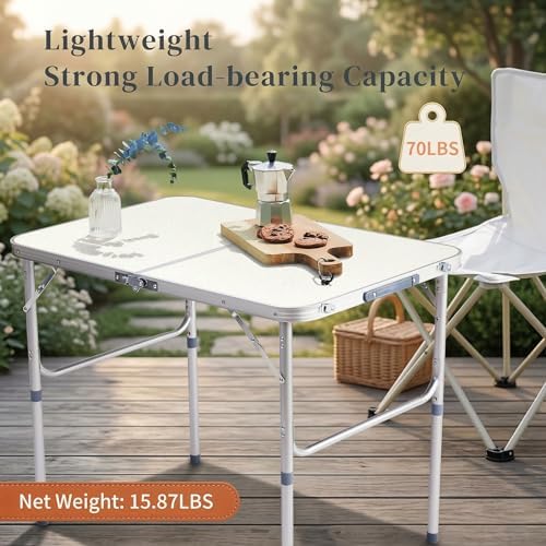 3ft Aluminum Folding Table, Portable Camping Table - Image 4