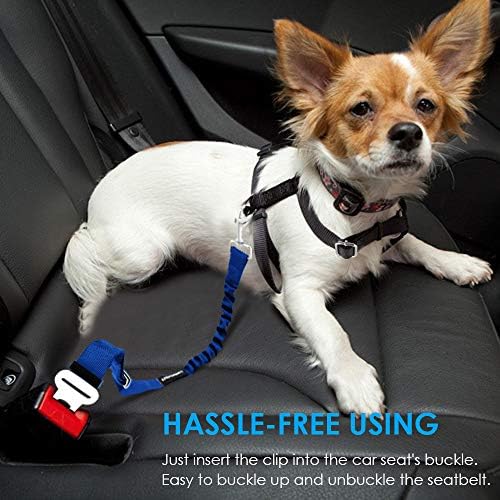 URPOWER 2 Pack Dog Seat Belt, Retractable Dog Car Harness Adjustable Pet Safety - Image 6