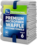 Kitchen Towels - Microfiber Waffle Weave Towels | Absorbent, No Lint, Commercial by MicrofiberWholesale