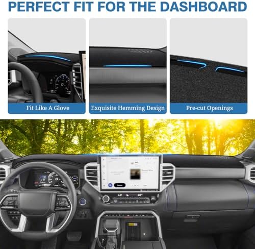 FIILINES Dash Cover for 2022-2024 2025 2026 Toyota Tundra, Dashboard Mat Exact - Image 4