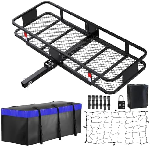 FORWODE 60x20x6 Hitch Carrier for 2 Inch Receiver, 500LB Capacity Hitch Mount by FORWODE