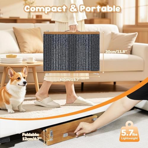 Pawaboo Dog Ramp for Couch Foldable, 5 Ajustable Height from 9.8" to 20.5" - Image 4