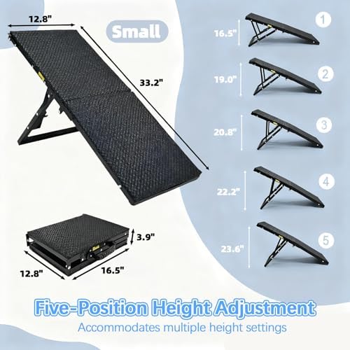 Dog Ramp for Car, 33.2"x 12.8" Dog Stairs for Large Dogs - Image 3