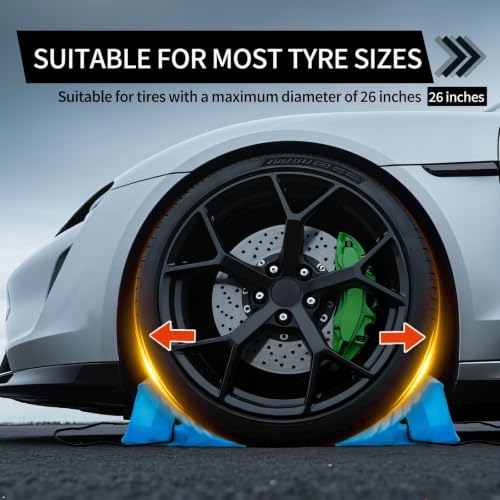 4 Pack Wheel Chocks, Plastic Heavy Duty Non Slip Wheel Chocks - Image 5