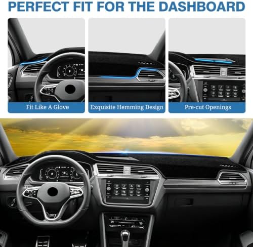 FIILINES Dash Cover for 2017-2024 Volkswagen VW Tiguan, Dashboard Mat for - Image 4