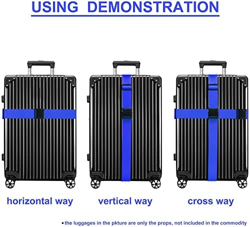 Chelmon Luggage Straps for Suitcases TSA Approved Travel Essentials 4 Pack - Image 5