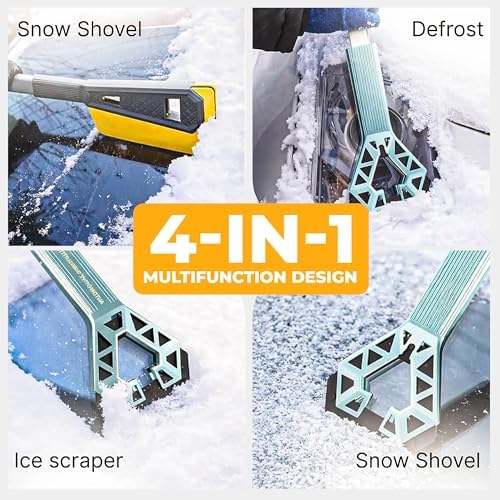 ICEGEAR PRO 4-in-1 Aluminum Snow Shovel & Ice Scraper – Heavy Duty Car Ice - Image 3