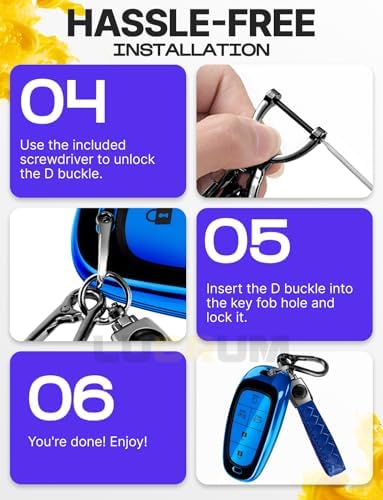 Lucrum Compatible with Hyundai Key Fob Cover & Keychain - Image 7