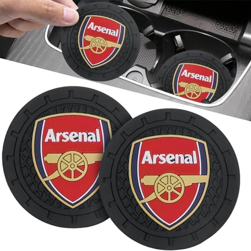 Cup Holder Insert Coaster for Arsenal UEFA Fans, Anti Slip Car Cup Coaster by Tuzinano