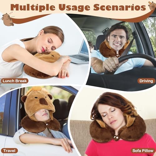 Capybara U-Shaped Travel Pillow - Image 6