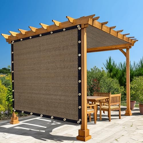 Amagenix 90% Shade Fabric 20'X 24' Mocha Sun Shade Cloth by Amagenix