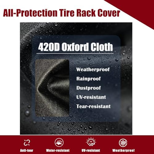 Tire Rack Cover, All-Protection Thickened 420D Oxford Fabric, Waterproof - Image 5