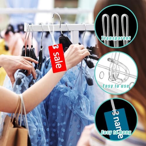 100 Pack Clear Plastic Luggage Straps, Worm Loops - Image 5