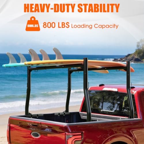 Extendable Truck Ladder Rack, Non-Drilling, 800 lb Capacity - Image 2