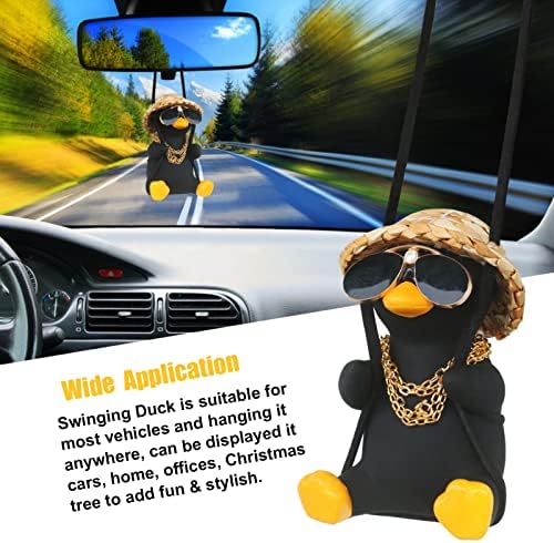 Cool Car Accessories for Men Funny Black Duck Truck Rear View Mirrors Charm - Image 5