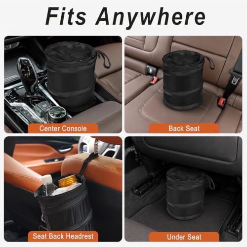 2 Pack Collapsible Car Trash Can Pop Up Mini Garbage Can - Image 4