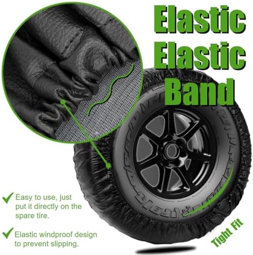 16 inch PU Leather Soft Trailer Spare Tire Cover Fit - Image 4