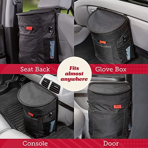 Lusso Gear Car Trash Can, 3.5 Gallon Capacity, Manual-Lift Opening Mechanism - Image 3
