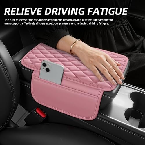 Leather Waterproof Car Armrest Console Pad - Image 3