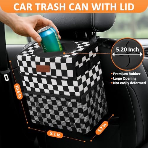 Vankor Car Trash Can with Lid Leak Proof Car Accessories - Image 2