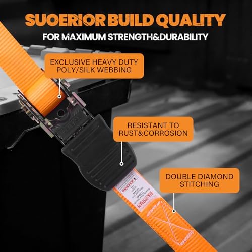1" x20FT Extra Long Ratchet Straps - Image 3
