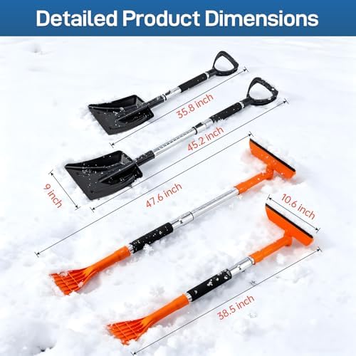 REALYOU 49.2" Car Snow Brush and Ice Scraper - Image 3