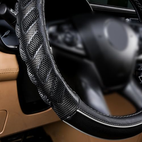 Flying Banner car Steering Wheel Cover Faux Leather Massage Universal fit 3D - Image 3